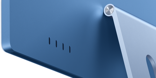 عرض من الخلف لـ iMac ومنافذ Thunderbolt