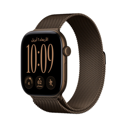 Apple_Watch_Series_12_42mm_GPS_Dark_Bronze_Aluminum_Milanese_Loop_Dark_Bronze_PDP_Image_Position_1__ar-SA