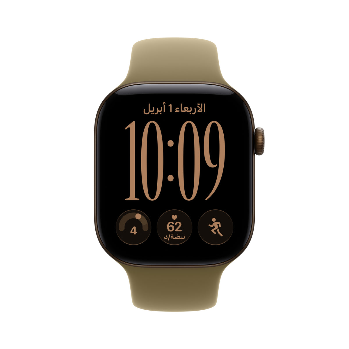 Apple_Watch_Series_12_46mm_GPS_Dark_Bronze_Aluminum_Sport_Band_Olive_PDP_Image_Position_2__ar-SA