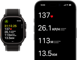 Live Workout metrics on Apple Watch Ultra 3 and iPhone
