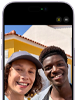 iPhone 17, front exterior, Center Stage for photos feature in use