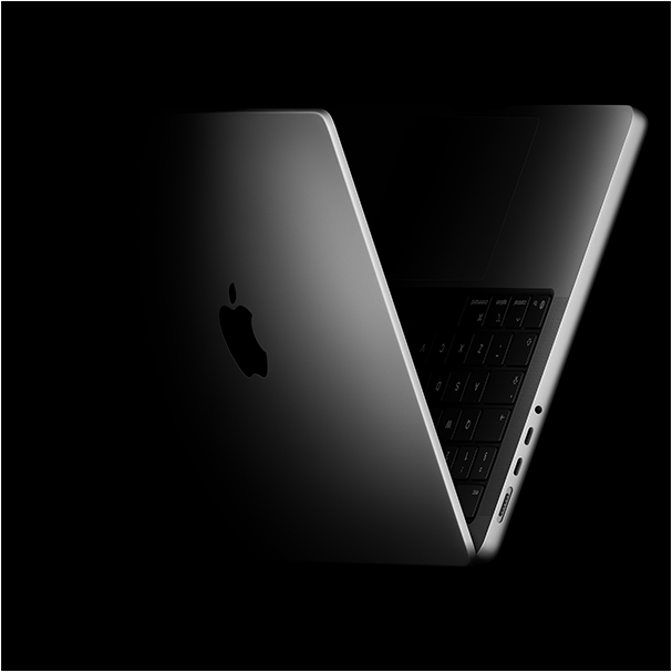 تم وضع MacBook Pro في شكل V، في إشارة إلى شريحة M5