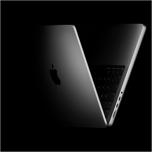 تم وضع MacBook Pro في شكل V، في إشارة إلى شريحة M5