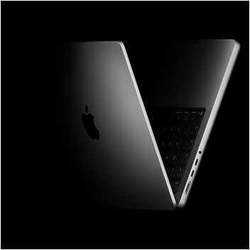 تم وضع MacBook Pro في شكل V، في إشارة إلى شريحة M5