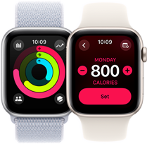 تتبع حلقة النشاط وأهداف السعرات الحرارية على جهازين Apple Watch SE